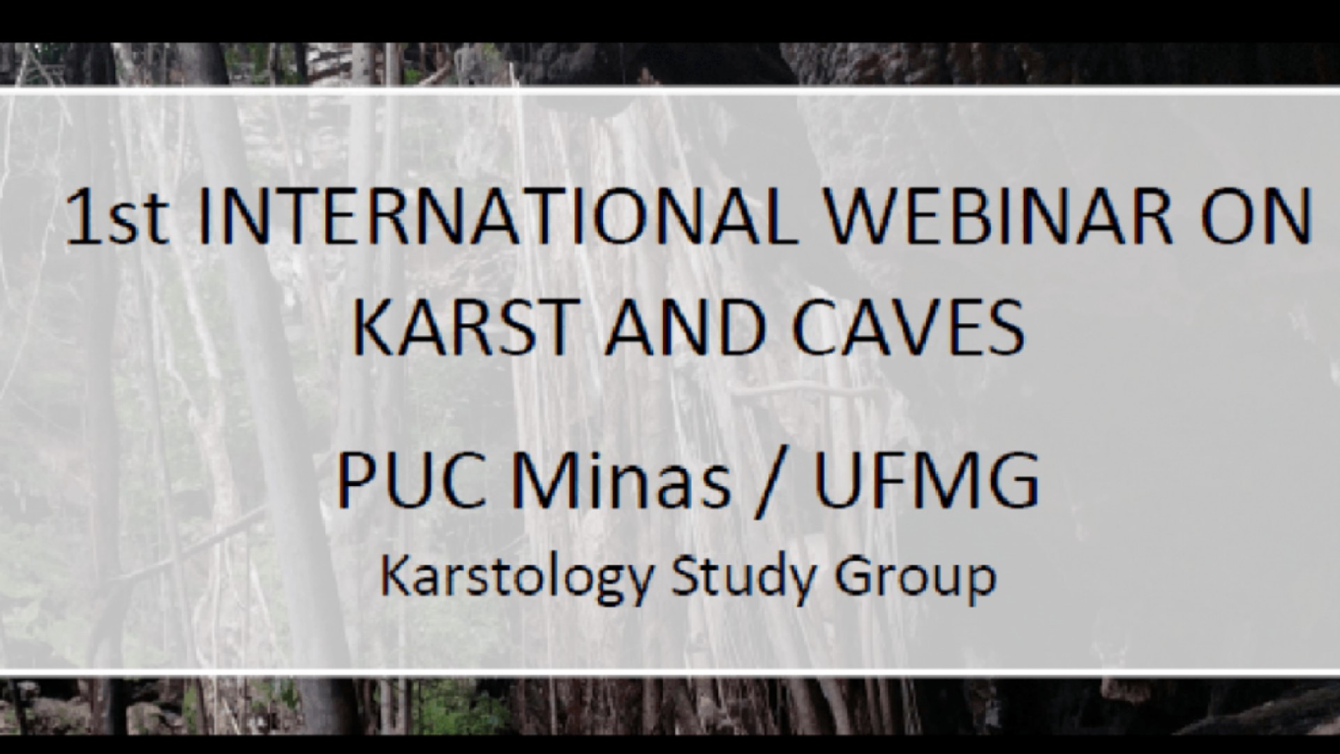 WEBINAR ON KARST AND CAVES